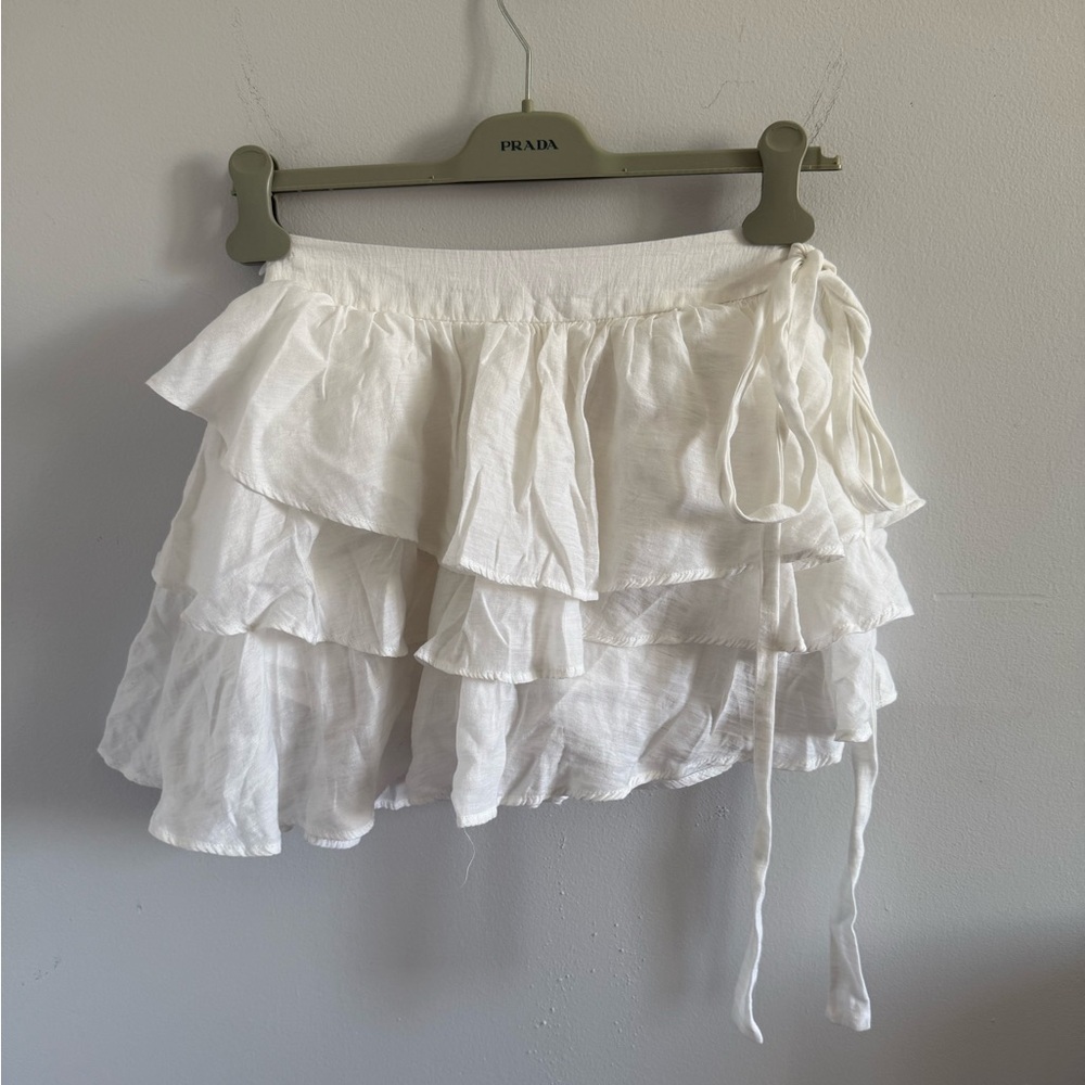 White Ruffled Skirt - Picture 2 of 2